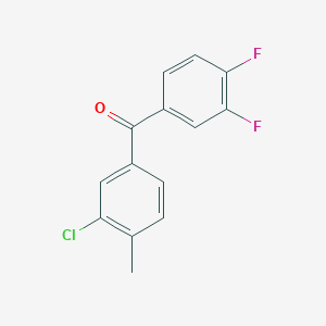 molecular formula C14H9ClF2O B3023696 3-Chloro-3',4'-difluoro-4-methylbenzophenone CAS No. 951891-00-2