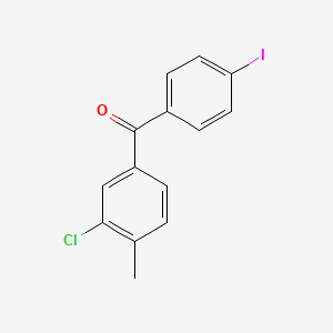 molecular formula C14H10ClIO B3023697 3-Chloro-4'-iodo-4-methylbenzophenone CAS No. 951890-96-3