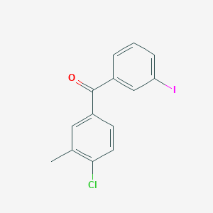 molecular formula C14H10ClIO B3023700 4-Chloro-3'-iodo-3-methylbenzophenone CAS No. 951891-20-6