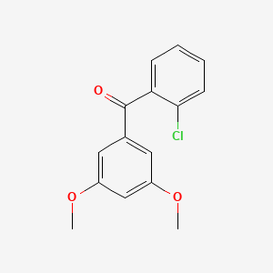 molecular formula C15H13ClO3 B3023703 2-Chloro-3',5'-dimethoxybenzophenone CAS No. 951891-95-5