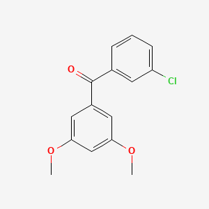 molecular formula C15H13ClO3 B3023704 3-Chloro-3',5'-dimethoxybenzophenone CAS No. 951891-98-8