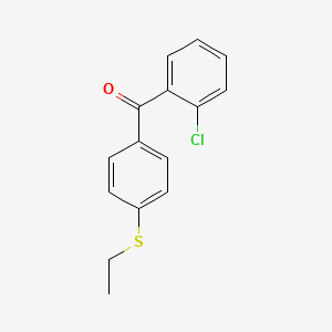 molecular formula C15H13ClOS B3023708 2-Chloro-4'-(ethylthio)benzophenone CAS No. 951885-41-9