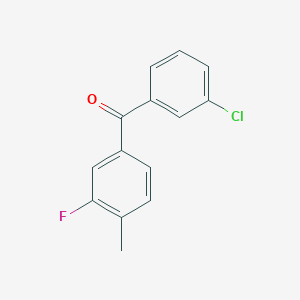 molecular formula C14H10ClFO B3023711 3-Chloro-3'-fluoro-4'-methylbenzophenone CAS No. 951886-18-3
