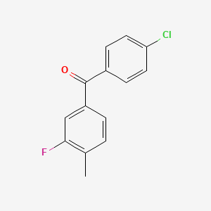 molecular formula C14H10ClFO B3023712 4-Chloro-3'-fluoro-4'-methylbenzophenone CAS No. 951886-21-8