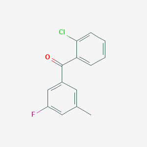 molecular formula C14H10ClFO B3023713 2-Chloro-3'-fluoro-5'-methylbenzophenone CAS No. 951886-51-4