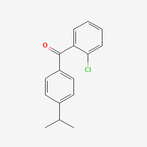 molecular formula C16H15ClO B3023717 2-Chloro-4'-isopropylbenzophenone CAS No. 951886-94-5