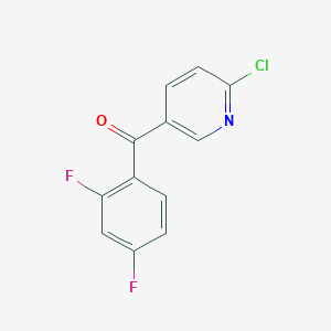 molecular formula C12H6ClF2NO B3023724 2-Chloro-5-(2,4-difluorobenzoyl)pyridine CAS No. 80099-96-3