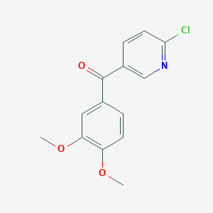 molecular formula C14H12ClNO3 B3023727 2-Chloro-5-(3,4-dimethoxybenzoyl)pyridine CAS No. 122628-37-9