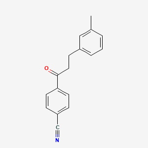 molecular formula C17H15NO B3023732 4'-氰基-3-(3-甲基苯基)丙酮 CAS No. 898790-47-1