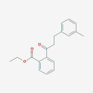 B3023733 2'-Carboethoxy-3-(3-methylphenyl)propiophenone CAS No. 898790-49-3
