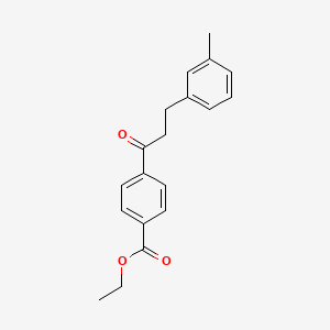 molecular formula C19H20O3 B3023734 4'-Carboethoxy-3-(3-methylphenyl)propiophenone CAS No. 898790-53-9