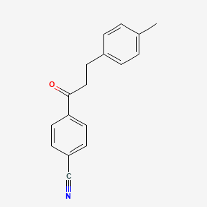 molecular formula C17H15NO B3023741 4'-Cyano-3-(4-methylphenyl)propiophenone CAS No. 898768-57-5