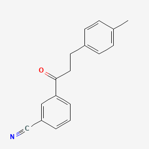 molecular formula C17H15NO B3023742 3'-Cyano-3-(4-methylphenyl)propiophenone CAS No. 898768-55-3