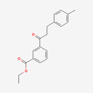 molecular formula C19H20O3 B3023743 3'-Carboethoxy-3-(4-methylphenyl)propiophenone CAS No. 898768-61-1