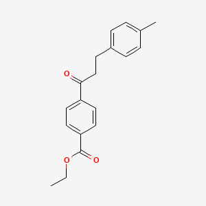 molecular formula C19H20O3 B3023744 4'-Carboethoxy-3-(4-methylphenyl)propiophenone CAS No. 898768-63-3