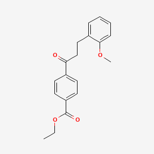molecular formula C19H20O4 B3023749 4'-Carboethoxy-3-(2-methoxyphenyl)propiophenone CAS No. 898769-79-4