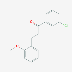 molecular formula C16H15ClO2 B3023750 3'-Chloro-3-(2-methoxyphenyl)propiophenone CAS No. 898769-89-6