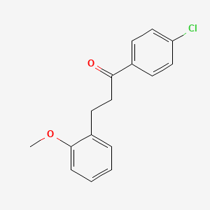 molecular formula C16H15ClO2 B3023751 4'-Chloro-3-(2-methoxyphenyl)propiophenone CAS No. 898769-91-0