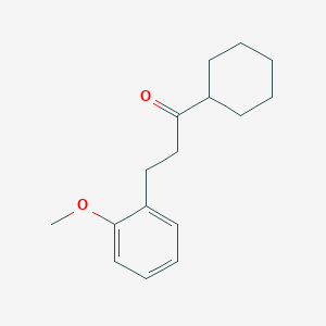 molecular formula C16H22O2 B3023754 Cyclohexyl 2-(2-methoxyphenyl)ethyl ketone CAS No. 898774-34-0