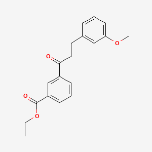 molecular formula C19H20O4 B3023757 3'-Carboethoxy-3-(3-methoxyphenyl)propiophenone CAS No. 898774-56-6