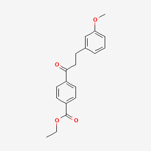 molecular formula C19H20O4 B3023758 4'-Carboethoxy-3-(3-methoxyphenyl)propiophenone CAS No. 898774-58-8