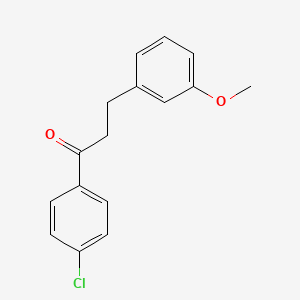 molecular formula C16H15ClO2 B3023759 4'-Chloro-3-(3-methoxyphenyl)propiophenone CAS No. 898774-70-4