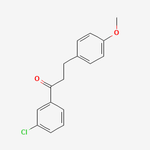 molecular formula C16H15ClO2 B3023765 3'-Chloro-3-(4-methoxyphenyl)propiophenone CAS No. 898775-74-1