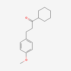 molecular formula C16H22O2 B3023768 Cyclohexyl 2-(4-methoxyphenyl)ethyl ketone CAS No. 885122-89-4
