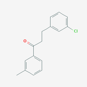 molecular formula C16H15ClO B3023788 3-(3-Chlorophenyl)-3'-methylpropiophenone CAS No. 898762-14-6