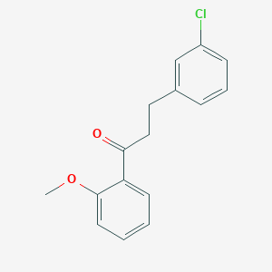 molecular formula C16H15ClO2 B3023790 3-(3-Chlorophenyl)-2'-methoxypropiophenone CAS No. 898762-20-4