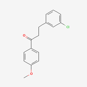 molecular formula C16H15ClO2 B3023793 3-(3-Chlorophenyl)-4'-methoxypropiophenone CAS No. 898762-26-0
