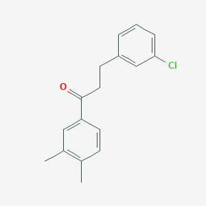 molecular formula C17H17ClO B3023801 3-(3-Chlorophenyl)-3',4'-dimethylpropiophenone CAS No. 898787-12-7