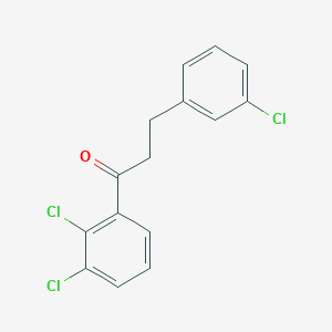 molecular formula C15H11Cl3O B3023803 3-(3-Chlorophenyl)-2',3'-dichloropropiophenone CAS No. 898787-35-4