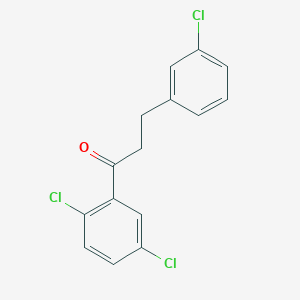 molecular formula C15H11Cl3O B3023805 3-(3-Chlorophenyl)-2',5'-dichloropropiophenone CAS No. 898787-37-6