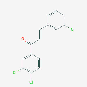 molecular formula C15H11Cl3O B3023807 3-(3-Chlorophenyl)-3',4'-dichloropropiophenone CAS No. 898787-38-7