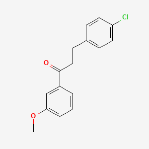 molecular formula C16H15ClO2 B3023814 3-(4-Chlorophenyl)-3'-methoxypropiophenone CAS No. 898787-64-9