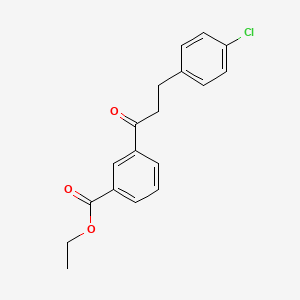 molecular formula C18H17ClO3 B3023817 3-(4-Chlorophenyl)-3'-carboethoxypropiophenone CAS No. 898787-74-1