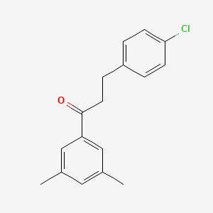 B3023827 3-(4-Chlorophenyl)-3',5'-dimethylpropiophenone CAS No. 898788-09-5