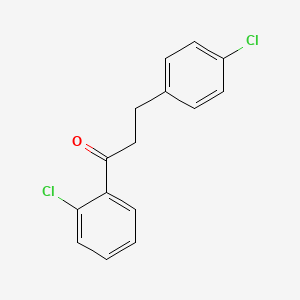 molecular formula C15H12Cl2O B3023828 2'-氯-3-(4-氯苯基)丙基苯甲酮 CAS No. 898788-21-1