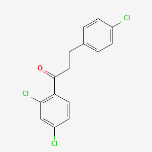 molecular formula C15H11Cl3O B3023830 3-(4-氯苯基)-2',4'-二氯丙基苯甲酮 CAS No. 898788-41-5