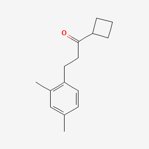 molecular formula C15H20O B3023847 Cyclobutyl 2-(2,4-dimethylphenyl)ethyl ketone CAS No. 898794-66-6