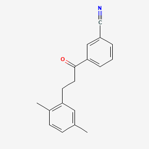 molecular formula C18H17NO B3023849 3'-氰基-3-(2,5-二甲基苯基)丙二苯酮 CAS No. 898794-88-2