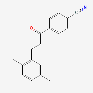 molecular formula C18H17NO B3023850 4'-Cyano-3-(2,5-dimethylphenyl)propiophenone CAS No. 898794-90-6