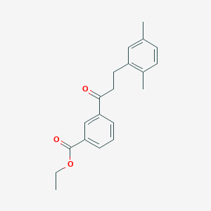 molecular formula C20H22O3 B3023852 3'-Carboethoxy-3-(2,5-dimethylphenyl)propiophenone CAS No. 898794-94-0