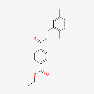 molecular formula C20H22O3 B3023853 4'-Carboethoxy-3-(2,5-dimethylphenyl)propiophenone CAS No. 898794-96-2