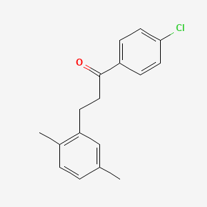molecular formula C17H17ClO B3023855 4'-Chloro-3-(2,5-dimethylphenyl)propiophenone CAS No. 898753-39-4