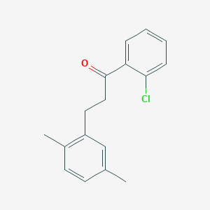 molecular formula C17H17ClO B3023856 2'-氯-3-(2,5-二甲基苯基)丙酮 CAS No. 898753-75-8