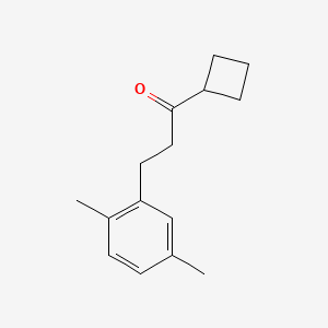 molecular formula C15H20O B3023858 Cyclobutyl 2-(2,5-dimethylphenyl)ethyl ketone CAS No. 898754-18-2