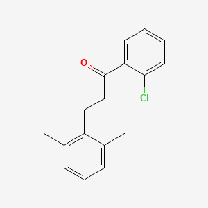 molecular formula C17H17ClO B3023867 2'-Chloro-3-(2,6-dimethylphenyl)propiophenone CAS No. 898755-00-5