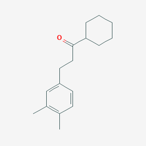 molecular formula C17H24O B3023882 Cyclohexyl 2-(3,4-dimethylphenyl)ethyl ketone CAS No. 898780-02-4